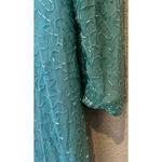 Lillie Rubin Sequin Leaf Design Evening Vintage Dress (L) Blue Size L Photo 7