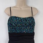 Hailey Logan Vintage Y2K Winter Formal Dress Juniors 11/12 Black Blue Sequin Photo 1