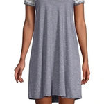 Max Studio  Babydoll Striped Scoop Neck T-Shirt Dress - Blue - Size XS - EUC‎ Photo 0