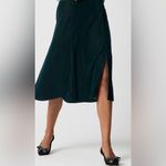 J.Crew  dark forest green Velvet Midi Skirt. Elastic waist. Size MP. NWT. Photo 2