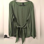 SheIn  Plus 2X 18 20 Scoop Tunic Top Shirt Blouse Work Wear Tie Front Babydoll Photo 1