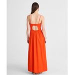 Madewell  Poplin Seamed Maxi Dress Fiery Orange Photo 1