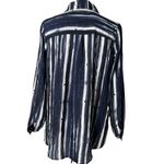 Habitat  Clothes to Live In Top Womens XS‎ Blue Striped Button Down Coastal Photo 1