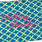 💙SALE 3/$25 Embroidered Bathing suit bag cruise club pink green fashion zippered Photo 2