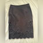 Victoria's Secret BODY by VICTORIA Black PENCIL SKIRT with Lace Trim Size 6 Photo 1
