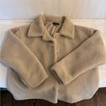 Lea & Viola  light tan teddy jacket, size M Photo 0