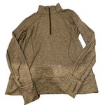 Lululemon ‎ Rush Hour 1/2 Zip Sweatshirt Women Size 10 Heathered Military Green Photo 1