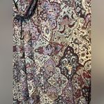 Vintage Michii Moon For Sanyo Silk Paisley Printed Blouse Sz 12 Purple Photo 6