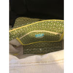 Fossil KeyPer Messenger Bag Floral Print Yellow Green Brown Canvas Photo 10