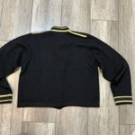 Vintage Military Style Cardigan Black Gold Trim Embroidered Medals L Large‎ Photo 2