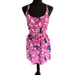 Yumi Kim Pink Abstract Print Strappy Back Mini Dress Size M Photo 2