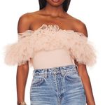 Free People Big Love Tulle Off-the-Shoulder Bodysuit XS Photo 2
