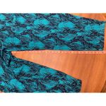 Cato  Tropical Relaxed Resortwear Pants Elastic Waist Belt Loop Blue Black 26/28W Photo 2