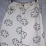 Floral Print Off White Jeans Size 25 Photo 2