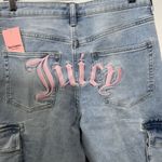 Juicy Couture  Cargo Denim Wide Leg Juicy Embroidered Jeans Size 13/31 NWT Photo 5