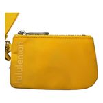 Lululemon Dual Pouch Wristlet Yellow Keychain Wallet Set Photo 2