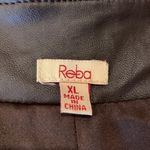 Reba faux fur/faux leather zip front vest XL Photo 2