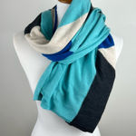 Yogasmoga "The Vertex" SONA Scarf – Silk Wool Cashmere Luxe Wrap Andaman Green Blue Photo 0