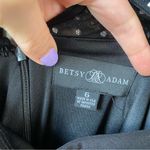 Betsy and Adam  Rhinestone Long Sleeve Cutout Sheath Dress Black 6‎ Photo 4