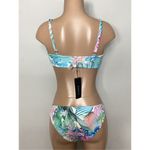 Bebe New  tropical floral bikini set. Large. Retails $135 Photo 4