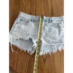 American Eagle  Light Wash Distressed Shortie Shorts Light Blue Size 4 Photo 6