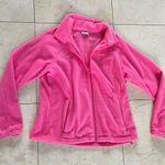 Columbia  Like New Hot Pink Polar Fleece Zipup Jacket Sz XL Photo 0