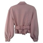 C/Med Collective Belted Crop Jacket Pink Cropped Jacket NWOT Size Small Photo 1
