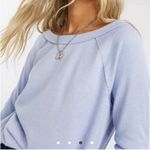 Free People  Snowy Bohemian Thermal Oversized Shirt Baby Blue Rain medium Photo 3