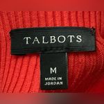 Talbots - Women’s Orange Crew Neck Peplum‎ Sleeveless Stretch blouse size Medium Photo 4