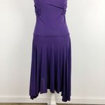 YIGAL AZROUEL purple rayon draped mini Pleated Dress Sz 1 Photo 10