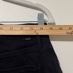 Mother High Waisted Smokin' Double Micro Fray Skirt in Pitch Black Denim Size 29 Photo 8