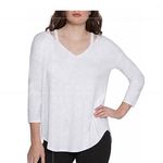 matty m  3/4 length sleeve white top Photo 1