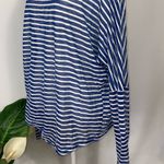 Double Zero Blue & White Stripes Dolman Sleeves Lightweight Top M Photo 10