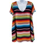 Anthropologie Judith March Sedona Serape Rainbow Striped Tunic Dress Photo 7