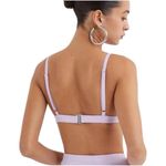 For Love & Lemons NWT Roxie Grommet Lavender Bralette Size XL Vegan Leather Photo 3