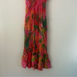 Farm Rio  x Anthropologie Ruched Tie-Front Tropical Resort Colorful Dress Size XS Photo 4