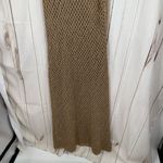 House of Harlow Women’s Large 1960 Revolver Crochet Maxi Dress Tan Photo 6