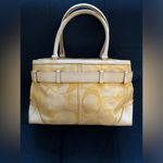 Coach Vintage Hamptons Optic Signature Stripe Gallery Carryall Shoulder Bag Photo 4