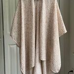 Time And Tru Airy Kimono Cover Up Beige Leopard Animal Wrap Open Tunic, One Size Photo 0