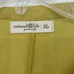 Natural Life  Boho Top Green Floral Embroidered Tassels Split Neck Hippie Size XL Photo 6