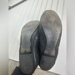 Tory Burch Black Leather Flats with Gold Logo Bow โ Size 8.5 Photo 4