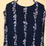 Lucky Brand  Women’s Boho Floral Print V-Neck Short Sleeve Ruffle Hem Mini Dress Photo 5