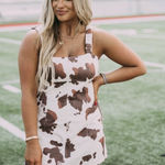 Cow Print Romper Brown Size M Photo 0