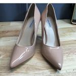 Steve Madden Secretive Women 9 Nude Patent Leather Slip-On Pointed Toe Pump Heel Photo 0