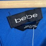 Bebe  Fierce Deep V Plunge Side Cut Out Blue Ponte Dress Size S Photo 8