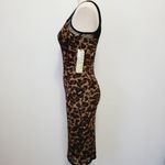 Zumiez  Almost Famous leopard print mesh bodycon dress size small Photo 2