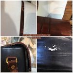 VINTAGE 1990'S BRIZA CLASSIC BROWN AND BLACK VEGAN LEATHER CROSSBODY PURSE Photo 11