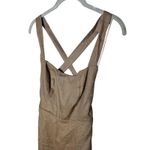 Reformation Autumn Linen Jumpsuit Size 0 Mushroom Brown Wide Leg One Piece Photo 6
