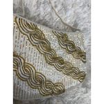 La Regale  Ivory Gold Full Beaded Bags Long String 9 x 6" Photo 3