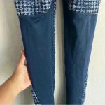 Nike Pro Hyper Warm Women's Fleece Training Tights Navy Blue Knit Size M Photo 6